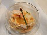 Verrine de crabe et d'ananas sauce coktail