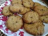 Cookies au chocolat, beurre de cacahuète et flocons d'avoine