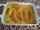 Gratin de pêches aux amandes