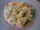 Risotto aux poireaux et crevettes