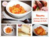 Risotto poivron, chorizo et fromage de brebis