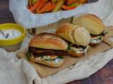 Burger de manouri grillé aux champignons Portobello