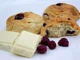 Cookies au chocolat blanc et framboises