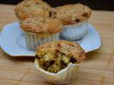 Muffins aux noisettes et pépites chocolat