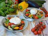 Salade de légumes grillés et burrata