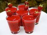 Soupe de fraises-framboises