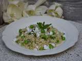 Taboulé aux petits pois et à la feta