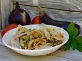 Tagliatelles aux aubergines confites