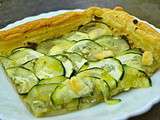 Tarte fine aux courgettes, chèvre et pesto