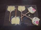 Sucettes au chocolat blanc Hello Kitty