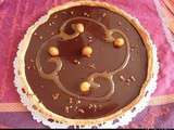 Tarte gourmande chocolat et caramel