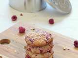 Cookies framboises, citron et amandes