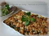 Crumble de poulet haricots verts curry