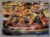 Tarte courgettes, tomates, féta et pignon, un délice bien de saison