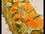 Gâteau magique indien façon bûche (courgette, carotte et curry)