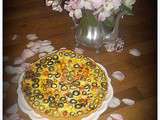 Tarte en fleurs courgette et saumon