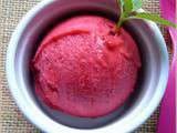 Sorbet framboise basilic