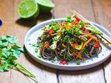 Sesame Soba Noodle Salad with Asparagus Ribbons