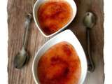 Crème brûlée à l'orange sanguine, sans œuf et sans gluten