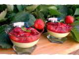 Panna cotta au basilic et fraises mentholées d'Elisabeth