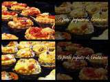 Minis pizzas et minis quiches au chevre