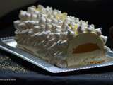 Buche citron orange et petites meringues