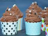 Cupcakes chocolat , ganache mascarpone nutella