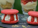 Macarons chantilly et fraises