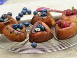 Muffins aux myrtilles et framboises au thermomix