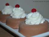 Panna cotta chocolat , chantilly vanille