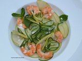 Salade de pommes granny ,concombre & crevettes