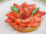 Tarte aux fraises sur biscuit breton au thermomix