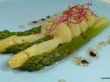 Asperges blanches et vertes, vinaigrette d'agrumes