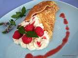 Corne d'abondance aux fraises et son coulis