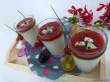 Panna cotta au roquefort, une compotée de poivron-groseille pour un apéro irrésistible