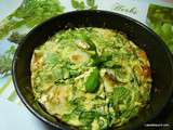 Quiche verte de roquette au chèvre