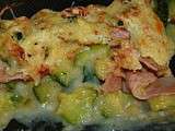 Gratin de courgette au bacon