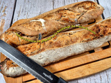 Baguettes fermentation longue aux deux farines