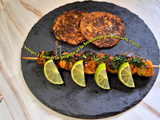 Brochette de lotte et noix de St Jacques à la plancha