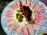 Faisselle au pesto et tuile de bresaola parmesan - la popote et la boulange de Nanard