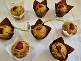 Muffins aux framboises et pistaches