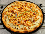 Pizza saumon et crevettes