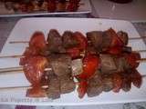 Brochette de boeuf tomates