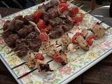 Brochettes de boeuf marinées