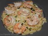 Linguine aux crevettes et sa sauce crémeuse