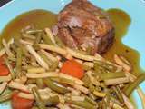 Pavés d'Agneau, carottes confites au miel et haricots verts (cookeo)