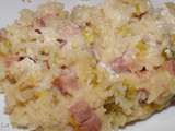 Risotto poireaux jambon au cookeo