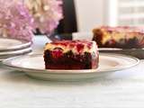 Brownies au gâteau au fromage et aux framboises