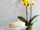 Gâteau à la vanille et au chocolat blanc