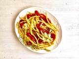 Haricots, tomates et féta en papillote